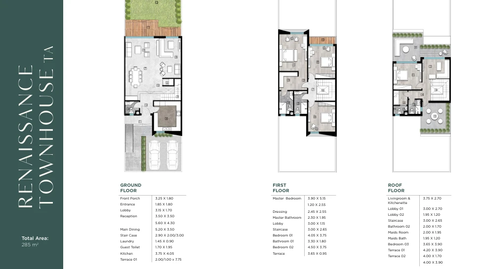 Townhouse in Eastshire Fifth Settlement Compound, area of 261 meters, buildings on a land area of 175 meters, townhouse